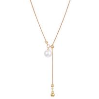 A52E Elegant Adjustable Pearls Tigers Eye Necklace Alloy Jewelry Perfect For Office Event Or Casual Outings