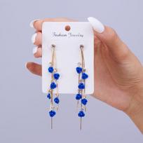 Elegant Women Crystal Butterfly Drop Earrings Long Tassel Dangle Statement Jewelry For Party Gift