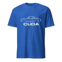 1965 Cuda tee Muscle Car Barracuda Line Art T-Shirt XS