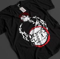 Demon Slayer Shirt Tanjiro TShirt Zenitsu KNY Nezuko Inosuke Akaza Muzan Tee S