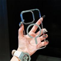 Applicable to iPhone16 high transparent non-yellow magnetic mobile phone case Apple 15 advanced sense PC anti-drop protective case 14 iPhone 16