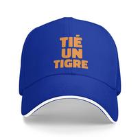Tie Un Tigre Marseille-Expression Sandwich Baseball Caps Workouts Polyester Funny Drinking Snapback Travel Adjustable Adult Hats Adjustable mėlyna