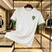 Maroko Futbolo Marškinėliai Trumpomis Rankovėmis Moterims Vyrams T-shirt Viršus Suaugusiems Greitai Džiūstantis Marškinėlis M beige