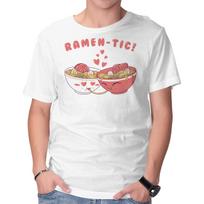 Unisex Crew Neck T-Shirt Ramen-tic Noodles Graphic Short Sleeve Casual Tee XXXL
