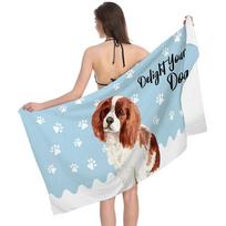 Microfiber Cartoon Dog Beach Towel Spa Sauna Pareo Novelty Sand Free Towel Poncho Surf Mat Picnic Camping Travel For Adults Kids 50x100cm(20x40in)