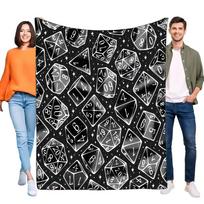 Dungeons  Dragons Dice Flannel Throw Blanket  Cozy Gaming Gift  Rpg Board Game Fan Decor For Bed Sofa Couch50X80 70x100cm28x39in