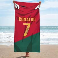 R-Ronaldo Portugal Beach Towel – Soft Microfiber, Absorbent, Quick-Drying For Pool, Beach, Bathroom, Travel – Premium For Adults 100X50CM-39X19in red