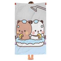 Microfiber Beach Towel Panda Bear Hug Bubu Dudu Print Quick Dry Beach Blanket Soft Comfortable For Men Women Camping Pool Towel 76x152CM
