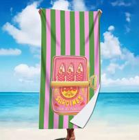2D Flat Beach Towel Sardine Pattern Suitable For Travel Picnic Beach Camping Towel Bath Towel 50X100cm &1pc