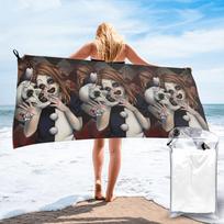 Terrifier 2-The Little Pale Girl And The Clown Beach Towel Soft Microfiber Quick Dry Absorbent Quick Towels For Pool 70x140 cm