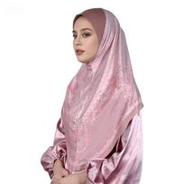 High End Chiffon Floral Print Chiffon Hijabs Multicolor Ethnic Arab Lady Headscarf All-match Linen Turban Cap Prayer