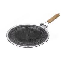 34/38cm Round Stainless Steel Griddle Pan Honeycomb Non-Stick Design BBQ Baking Pan for Outdoor Camping Cooking