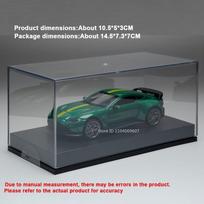 1:43 V12 Model Toy Sports Cars Alloy Diecast Door Opened Simulation Interior Rubber Tires with Acrylic Box Office Table Ornament žalia