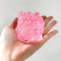 Grape Squishy Toy for Kids, TPR Stress Ball for Fine Motor Skills, BirthdayChristmasEaster Halloween Gift, Soft Pink Purple Blue rožinė