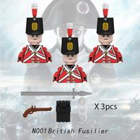 Viduramžių riteris ir Napoleono karų kareivis figūrėlės Britų Prancūzų armija MOC konstravimo kaladėlės Karinės kaladėlės Žaislas vaikams Dovana