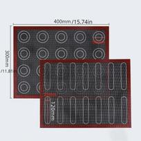 Non-Slip Silicone Baking Mat Dough Rolling Pad Non-Stick Kneading Board Macaron Baking Sheet Fondant Sugar Art Mat for Baking
