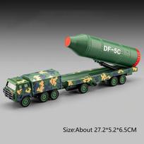 1:43 DongFeng-5C Alloy Missile Launch Vehicle Diecast Car Miniature Model Toy Wheel Sliding Military Cars Gifts Interactive Toys žalia