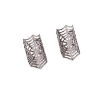 Metal Spider Web Ear Cuff Minimalism Stud Earrings Fashion Ear Buckle  Women juoda