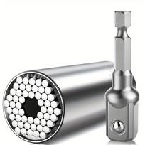 Universal socket wrench set 7-19mm multifunctional universal electric socket tool quick ratchet wrench with 3/8 connecting rod. Sleeve+connecting rod*1