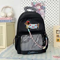 Cute dog junior high school student schoolbag high value fresh sweet candy color bar