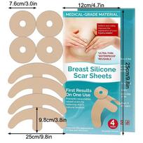 Reusable Silicon Gel Invisible Stickers Circular Arc Chest Invisible Concealer Scar Repair Patch Tattoo Flaw Conceal Tape