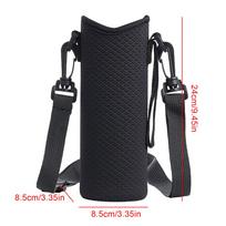 Insulated Water Bottle Holder Bag Portable Sling with Adjustable Strap for Hands-Free Carry, Hiking, Gym, Work, School, Travel juoda