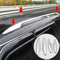 4x Stogo bagažinės strypo bėgelio galinis dangtelis Korpuso dangtelis Nissan Patrol Y62 2010-2018 Sidabrinis