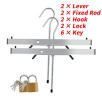 2PCS Ladder Roof Clamps for Car Universal Ladder Holder with Padlock for Vehicles Ladder Clamp Lockable Ladder Clamp Accessory