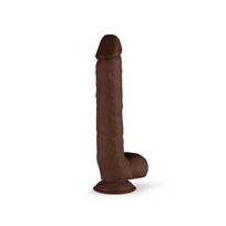 Realistiškas dildo Real Fantasy Myles 28 cm lankstus PVC, su siurbtuku, venotas kotas