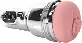 Masturbatorius Fleshlight Quiver Pink su vibracijos ir šildymo funkcija