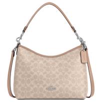 COACH LAUREL Padengto drobės rankinė per petį viena rankena Didelė moteriška smėlio spalvos One Size-Basic Set (Bag + Dustproof Bag)