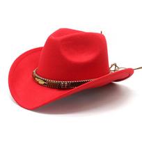 Tibetan Inspired Cowboy Hat For Men Women With Sunshade Breathability Summer Wear raudona