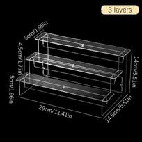 Transparent Acrylic Ladder Display Rack For Perfume Doll Statues And Cosmetics Storage Organizer