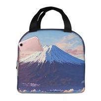 Landscape Of Mount Fuji And The Sea Insulated Lunch Bag for School Cooler Thermal Food Box Tote Portable Lunch Boxes Container One Size