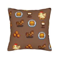 Game Stardew Valley Pillowcase Double-Sided Printing Polyester Cushion Cover Gift Throw Pillow Case Cover Home Zipper 45X45Cm Peach skin 18*18(CM)-1Pcs