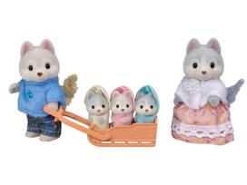 Sylvanian Families Doll Set ST Mark Ages 3 and Toy Epoch [Husky Family] FS-41 Certified, Up, Dollhouse, Co., Ltd.