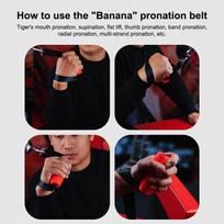 Breathable Wrist Pronation Supination Training Strap Tear Resistant Arm Wrestling Belt for Gym Competition Use oranžinė