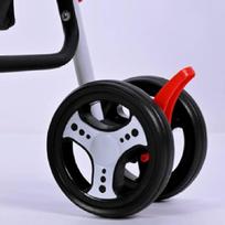 Stilingas vaikiškas vežimėlis švelnių spalvų, skirtas patogiam transportavimui ir patogiam sulankstymui Wheel