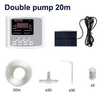 Automatic Drip Irrigation Kit Rogrammable Water Timer Digital Display Solar Pump Watering System C pilka spalva