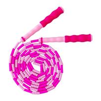 Jump Rope Soft Beaded Segmented Skipping Rope Adjustable Length Jumping Rope Gift for Kids Students Man and Women rožinė raudona spalva