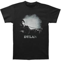 Men's Bob Dylan Guitar & Logo T-shirt Small Black S