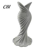 Unique Ornamental Vase 3D Printed Evening Gown Shaped Vase, Elegant Dress Sculpture High-end Texture Flower Pot, Minimalist Home Ornament for Entryway mėlyna
