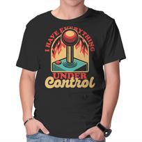 Unisex Crew Neck T-Shirt Joystick Fire Control Funny Graphic Short Sleeve Casual Tee S