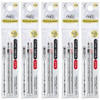 Pilot Frixion Ball 2 Biz 2 Colors 2 refills per pack x 5 packs Refills, 0.38mm, (Black & Red), LFTRF40UF2C, (2 colors)