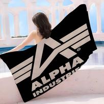 Alpha La Industries Animacinis Mikropluošto Spausdintas Paplūdimio Rankšluostis Kalnų Kopimas Joga Paplūdimys Plaukimas Bėgimas Sugeriantis Minkštas Rankšluostis Cotton 30x30cm