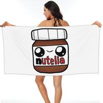 Nutella Cutie Beach Towel Soft Microfiber Quick Dry Absorbent Quick Towels For Mountain Climbing 70x140 cm