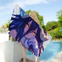 Gamer Albedo Anime Sexy Girls Microfiber Printed Beach Towel Mountain Climbing Yoga Beach Swimming Running Absorbent Soft Towel Cotton 30x30cm