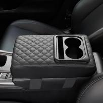 Cup Holder, Mobile Phone Slot, Storage, Car Center Console, Protective Pad, Heightening Pad, Pu Leather, Durable In All Seas juoda