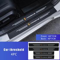 Automobilio emblema Bagažinės Bamperio Juostelės Anti Scratch Slenksčio Juostelės Lipdukas Porsche Panamera Cayenne Taycan 911 718 Macan Carrera-GT