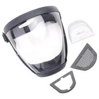 A95D-Work Protection Mask Full Face Protector Shield Transparent Facial Protector Face Dustproof With 10 Filter Black